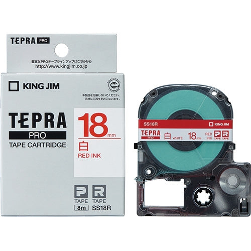 It is rubric 18mm in キングジムテプラ PRO tape SS18R white