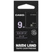 Casio Computer label tape XR-9BKS black to silver 9 mm