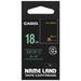 Casio Computer label tape r-18bkg black on gold 18 mm