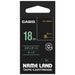 Casio Computer Label Tape XR-18BKG Black with Gold Letters 18mm