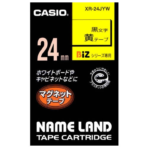 It is lindera 24mm in CASIO COMPUTER Co., Ltd. magnet tape XR-24JYW yellow
