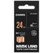 Casio Computer Label Tape XR-24ABK Black with White Letters 24mm