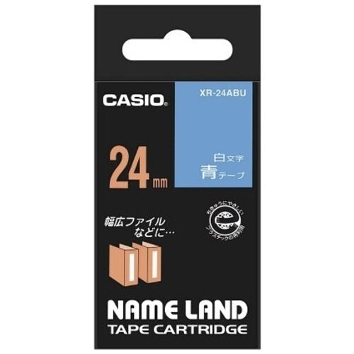 Casio Computer label tape XR-24ABU blue white-24 mm