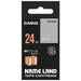 Casio Computer White Letter Tape XR-24AX Transparent White Letters 24mm