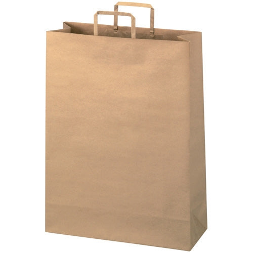 スマートバリュー 手提袋 平紐 茶 特大 50枚 B294J-B 4547345021865