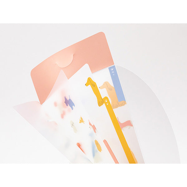 ミドリ　３ポケクリアＡ５スリムフラップイヌ35460006 4902805354608（5セット）