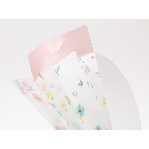 ミドリ　３ポケホルダーＡ５スリムフラップハナ35466006 4902805354660（5セット）