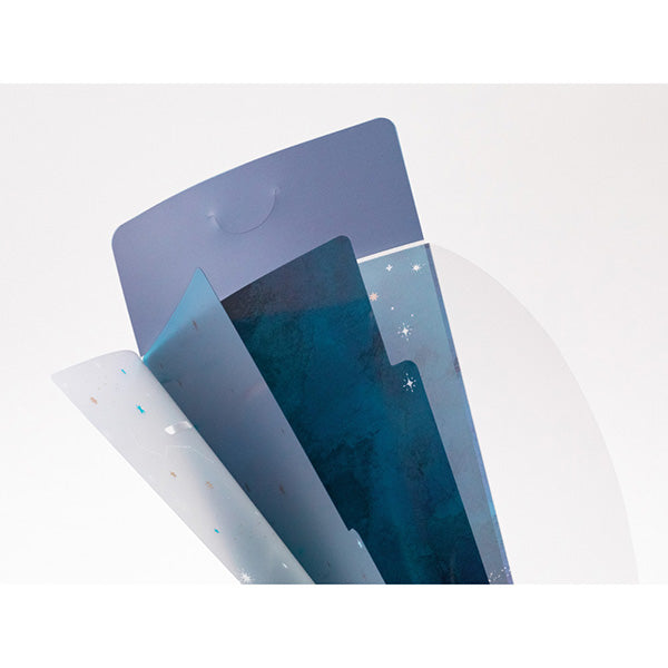 ミドリ　３ポケホルダーＡ５フラップホシゾラ35468006 4902805354684（5セット）