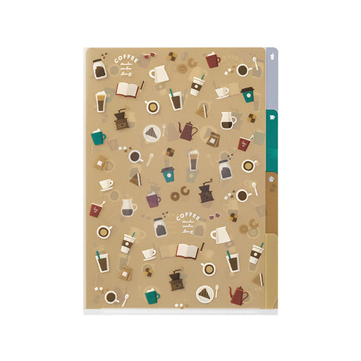 OS 3Pクリアホルダー A5コーヒーA ミドリ 35474006（10セット）