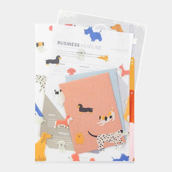 OS 3PクリアホルダーA4 イヌ 35480 ミドリ 35480006（10セット）