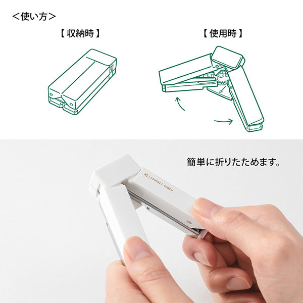 ミドリ ＸＳコンパクトパンチ白Ａ 35545006　4902805355452（5セット）