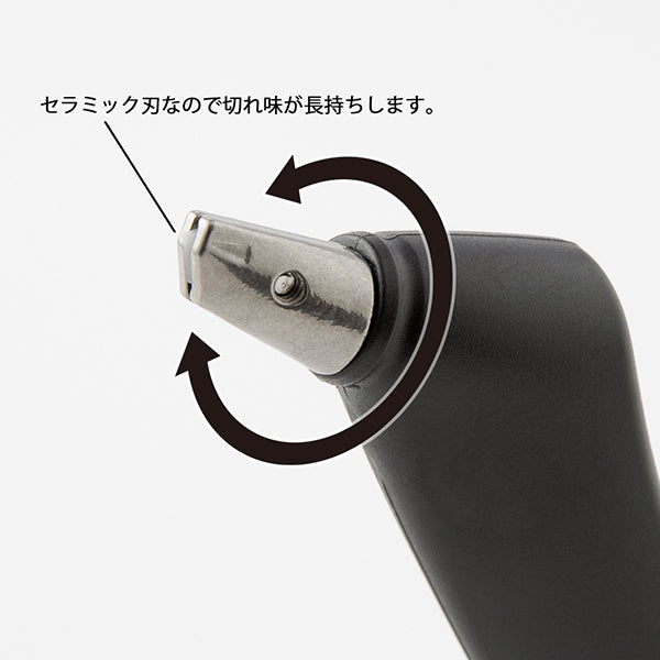 ミドリ 一枚切り抜きカッター黒 35554006　4902805355544（5セット）