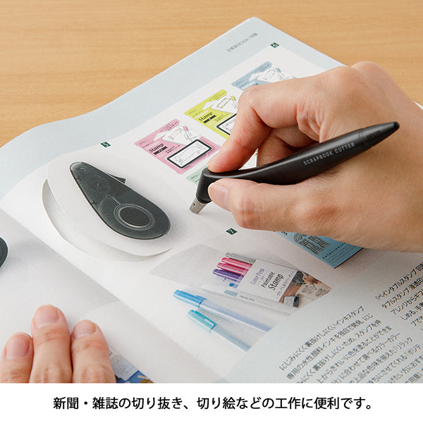 ミドリ 一枚切り抜きカッター黒 35554006　4902805355544（5セット）