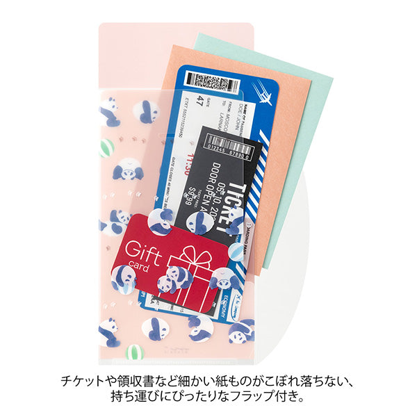 ミドリ ３ポケットクリアホルダー＜Ａ５スリム＞フ 35564006　4902805355643（5セット）