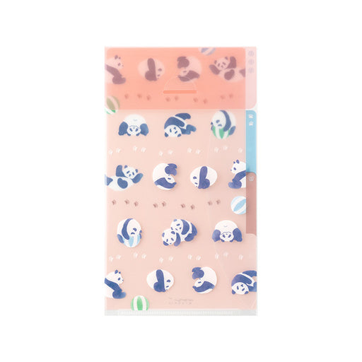 ミドリ ３ポケットクリアホルダー＜Ａ５スリム＞フ 35564006　4902805355643（5セット）