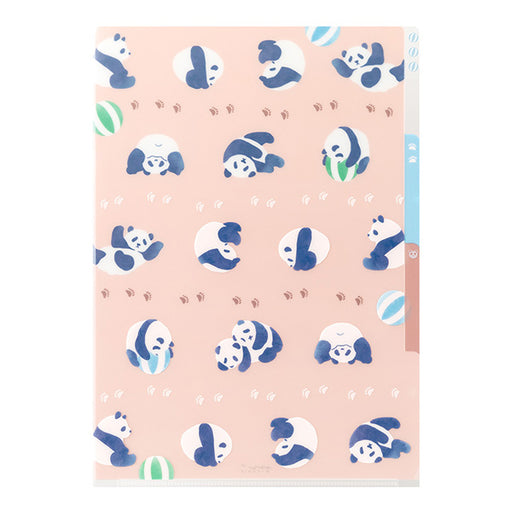 ミドリ ３ポケットクリアホルダー＜Ａ４＞パンタ 35574006　4902805355742（10セット）