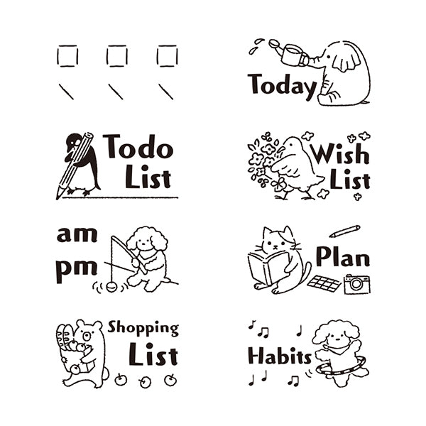 ミドリ スタンプ 回転印 ダイヤル リスト柄(35579006) 4902805355797（2セット）