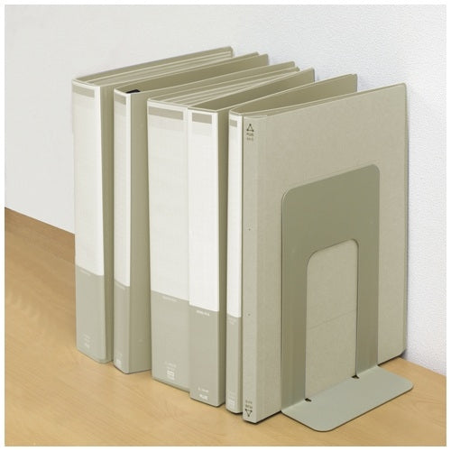 プラス ブックエンド L BS-201 エルグレー 2枚 4977564304973