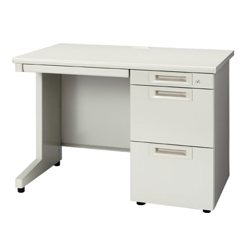 PLUS（プラス）オフィス家具 片袖机 RJ-107A-3 LGY エルグレー 引出A　