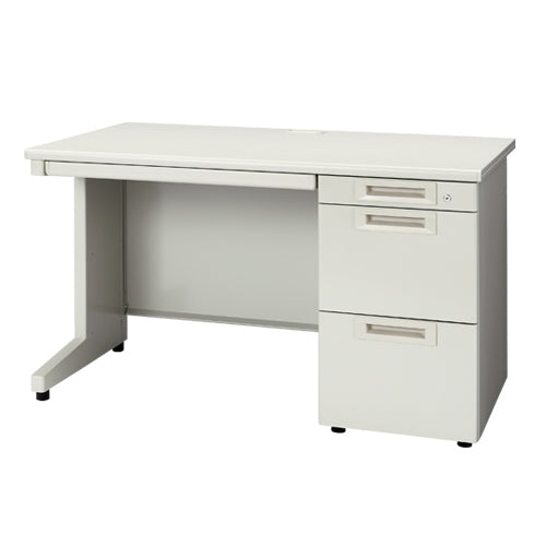 PLUS（プラス）オフィス家具 片袖机 RJ-127A-3 LGY エルグレー 引出A　
