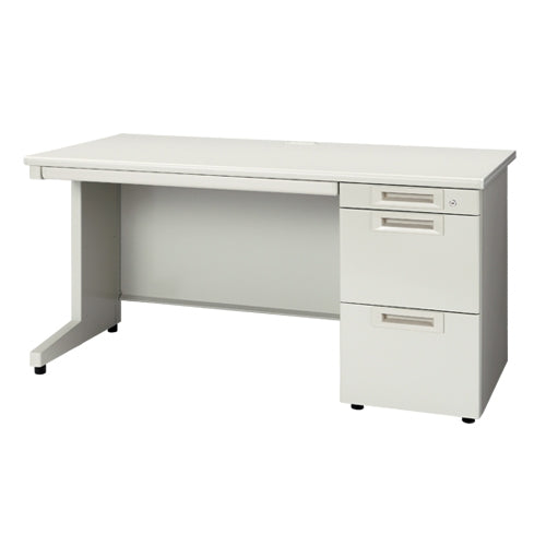 PLUS（プラス）オフィス家具 片袖机 RJ-147A-3 LGY エルグレー 引出A　