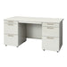 PLUS（プラス）オフィス家具 両袖机 RJ-147D-33 LGY エルグレー　