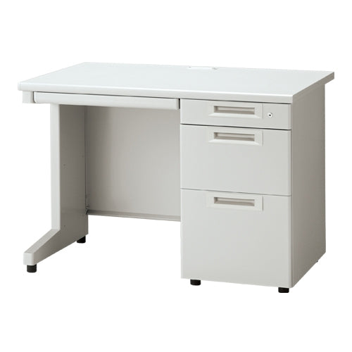 PLUS（プラス）オフィス家具 片袖机 RJ-107D-3 WH ホワイト 引出D　
