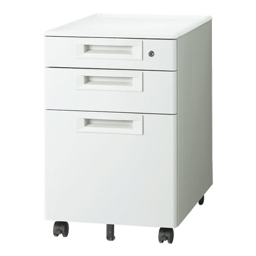 PLUS（プラス）オフィス家具 キャビネット3段RJ-046SC-B3 ホワイト　