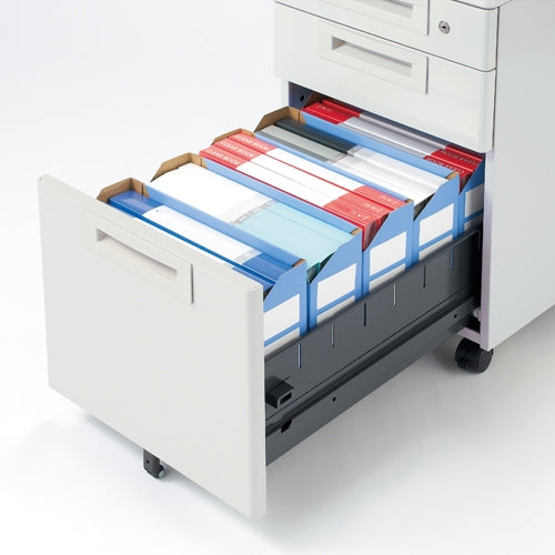 PLUS（プラス）オフィス家具 キャビネット3段RJ-046SC-B3 ホワイト　