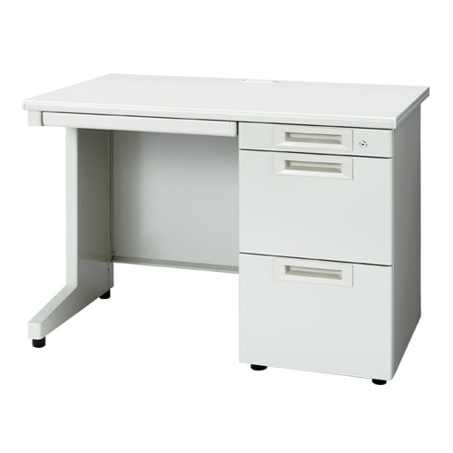 PLUS（プラス）オフィス家具 片袖机 RJ-107A-3 WH ホワイト 引出A　