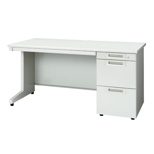 PLUS（プラス）オフィス家具 片袖机 RJ-147A-3 WH ホワイト 引出A　