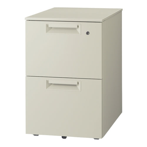 PLUS（プラス）オフィス家具 キャビネット2段JS-046SC-A2 エルグレー　