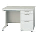 PLUS（プラス）オフィス家具 片袖机 JS-107D-3 WH ホワイト　