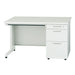 PLUS（プラス）オフィス家具 片袖机 JS-127D-3 WH ホワイト　