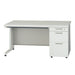PLUS（プラス）オフィス家具 片袖机 JS-147D-3 WH ホワイト　