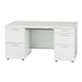 PLUS（プラス）オフィス家具 両袖机 JS-147D-32 WH ホワイト　