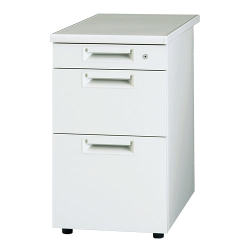 PLUS（プラス）オフィス家具 脇机3段 JS-047D-D3 ホワイト　