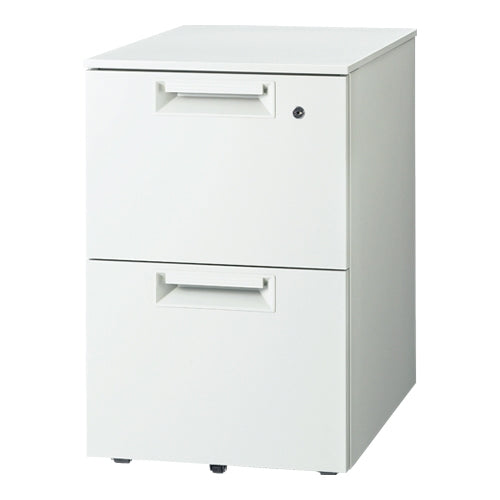 PLUS（プラス）オフィス家具 キャビネット2段 JS-046SC-A2 ホワイト　