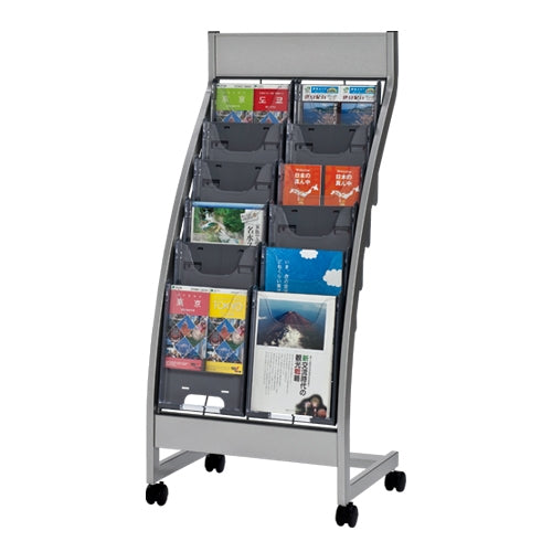 PLUS（プラス）オフィス家具 パンフレットスタンド PSL-C206-GR 2列6段　4542883002918