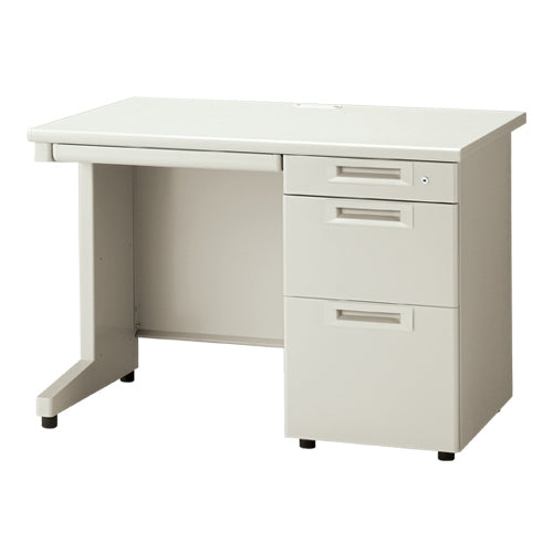 PLUS（プラス）オフィス家具 片袖机 RJ-107D-3 LGY エルグレー 引出D　