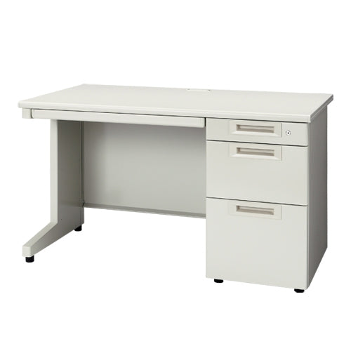 PLUS（プラス）オフィス家具 片袖机 RJ-127D-3 LGY エルグレー 引出D　