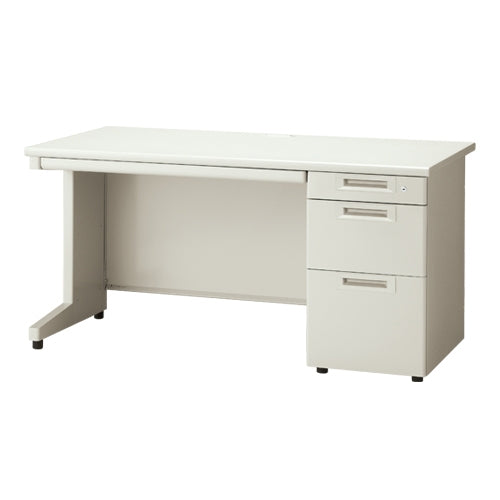 PLUS（プラス）オフィス家具 片袖机 RJ-147D-3 LGY エルグレー 引出D　