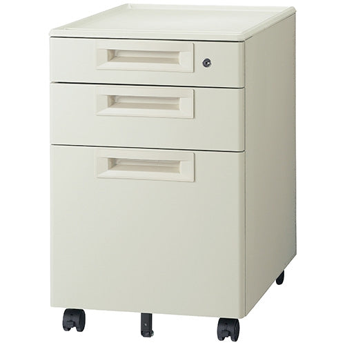 PLUS（プラス）オフィス家具 キャビネット3段RJ-046SC-B3 エルグレー　