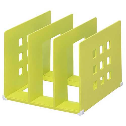 LIHITLAB partition rack L A-7321-6 yellowish green