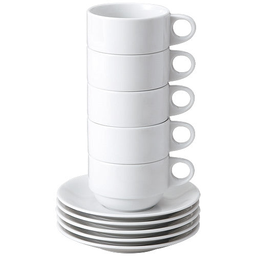 ピーアンドエス スタッキングコーヒー碗皿(5客入り) 4541266110011
