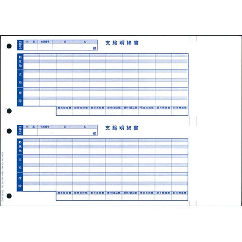 Cut sheet salary detailed statement 6101 for exclusive use of the Obic Business Consultants Co., Ltd. prefect series use