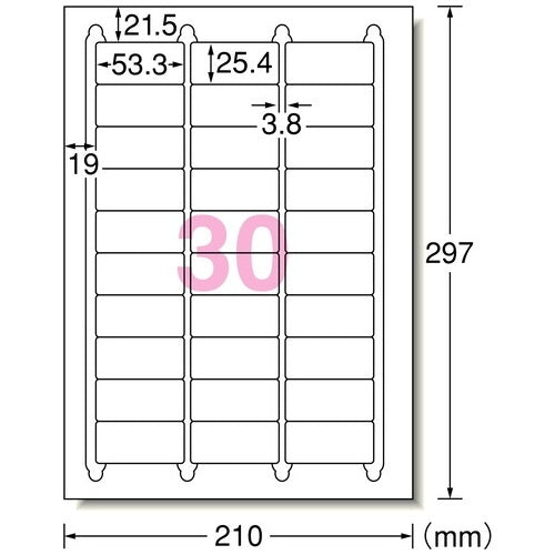 エーワン ラベルシールA4ハイグレード30面20枚 75230 4906186752305