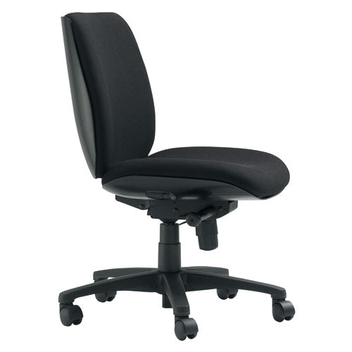 PLUS（プラス）オフィス家具 事務イスU KC-UC60SLJ-N ローバック肘無 BK　