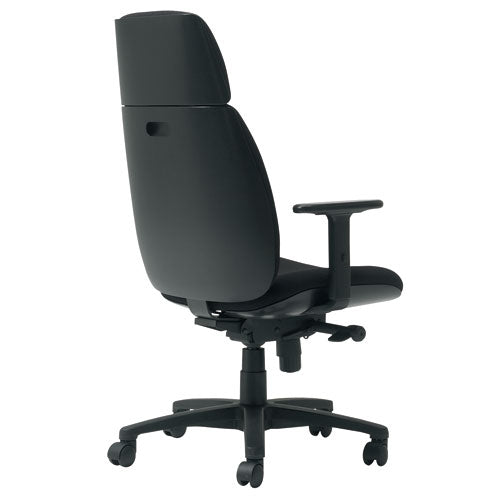 PLUS（プラス）オフィス家具 事務イスU KD-UC63SLJ-N ハイバック肘付 BK　4933178209264