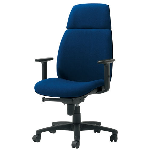 PLUS（プラス）オフィス家具 事務イスU KD-UC63SLJ-N ハイバック肘付 BL　